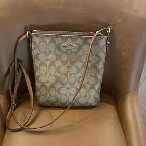 Coach Signature Tan Crossbody Bag